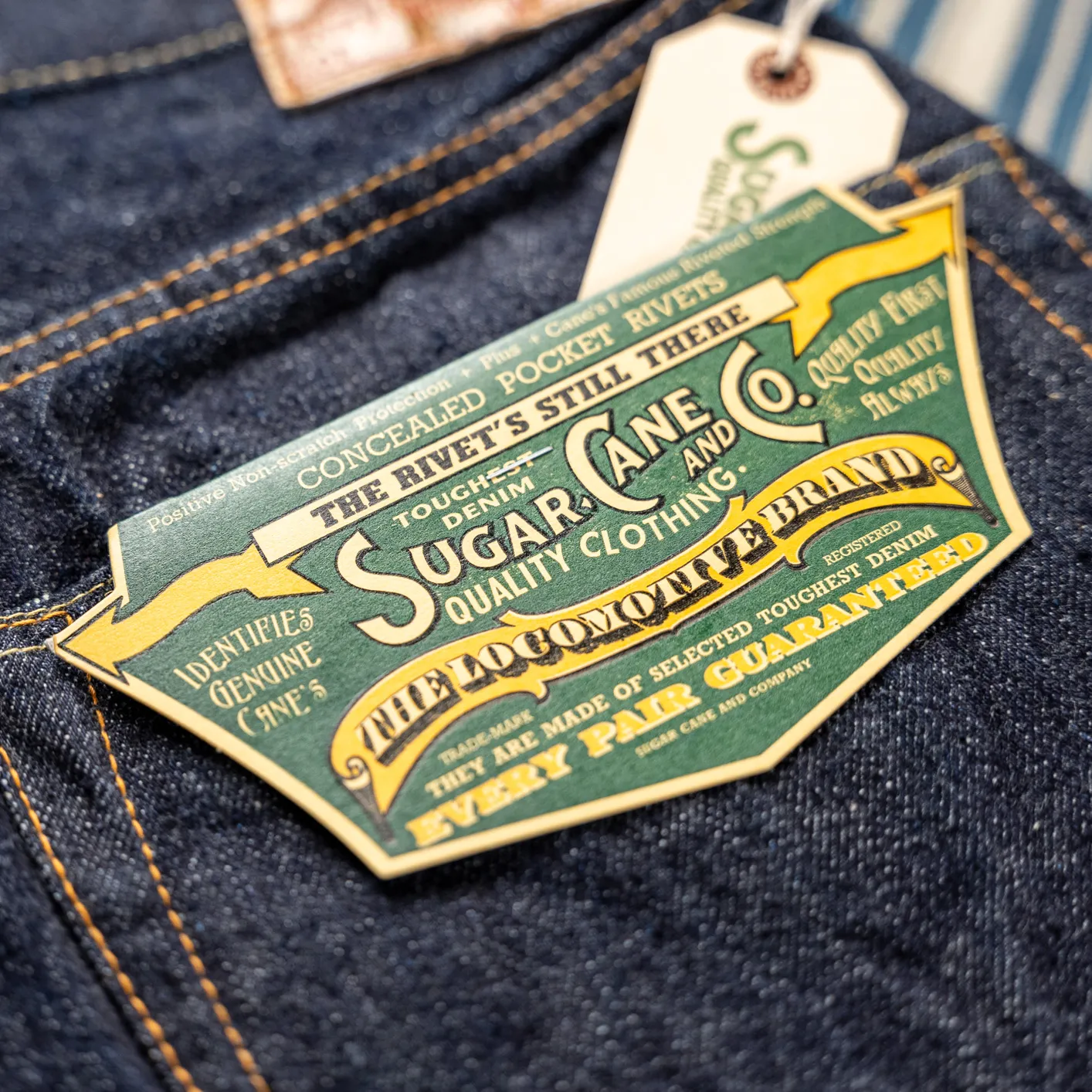 Sugar Cane 13oz ‘Standard Denim‘ 2025 Model Waist Overalls – Wide Straight - Image 4