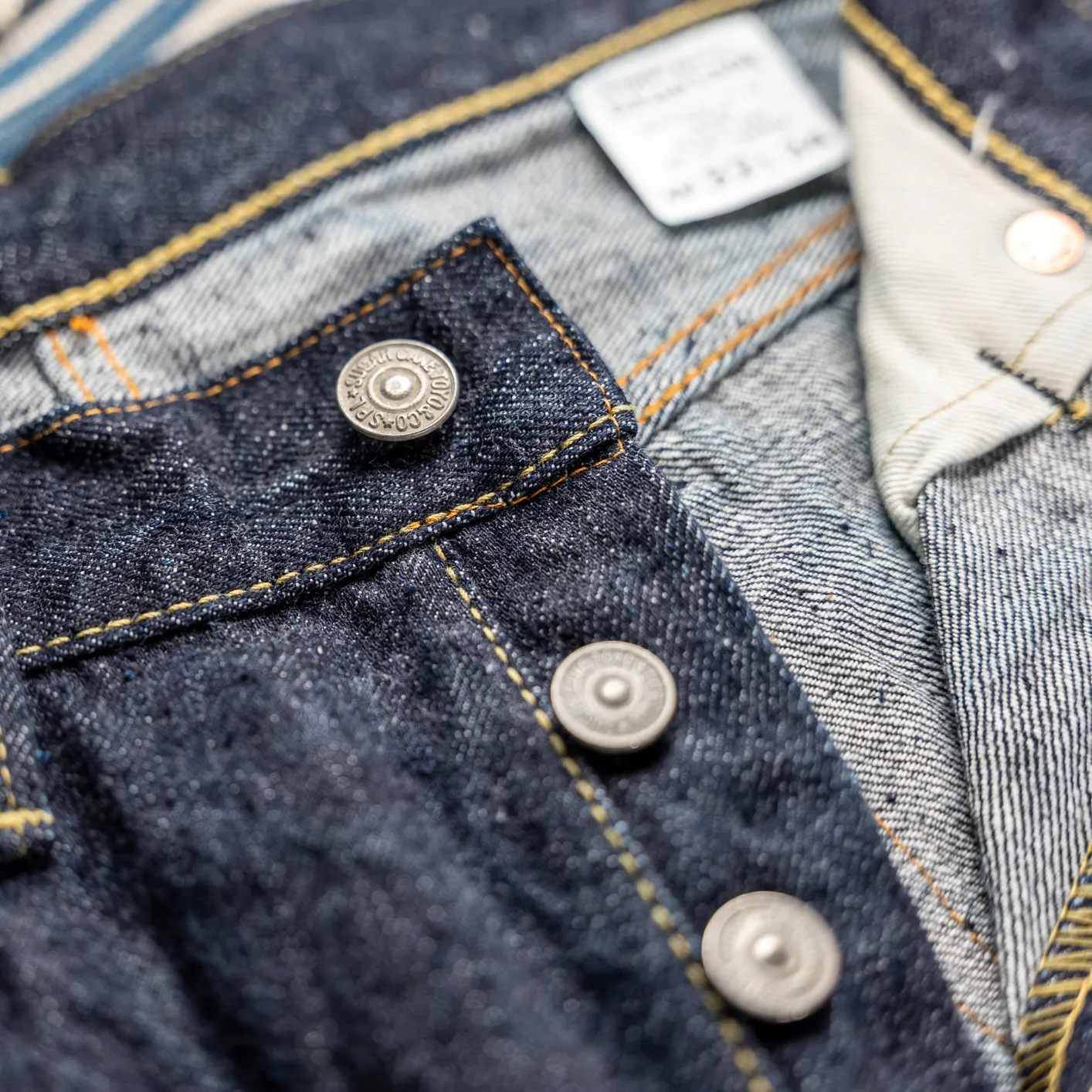 Sugar Cane 13oz ‘Standard Denim‘ 2025 Model Waist Overalls – Wide Straight - Image 5