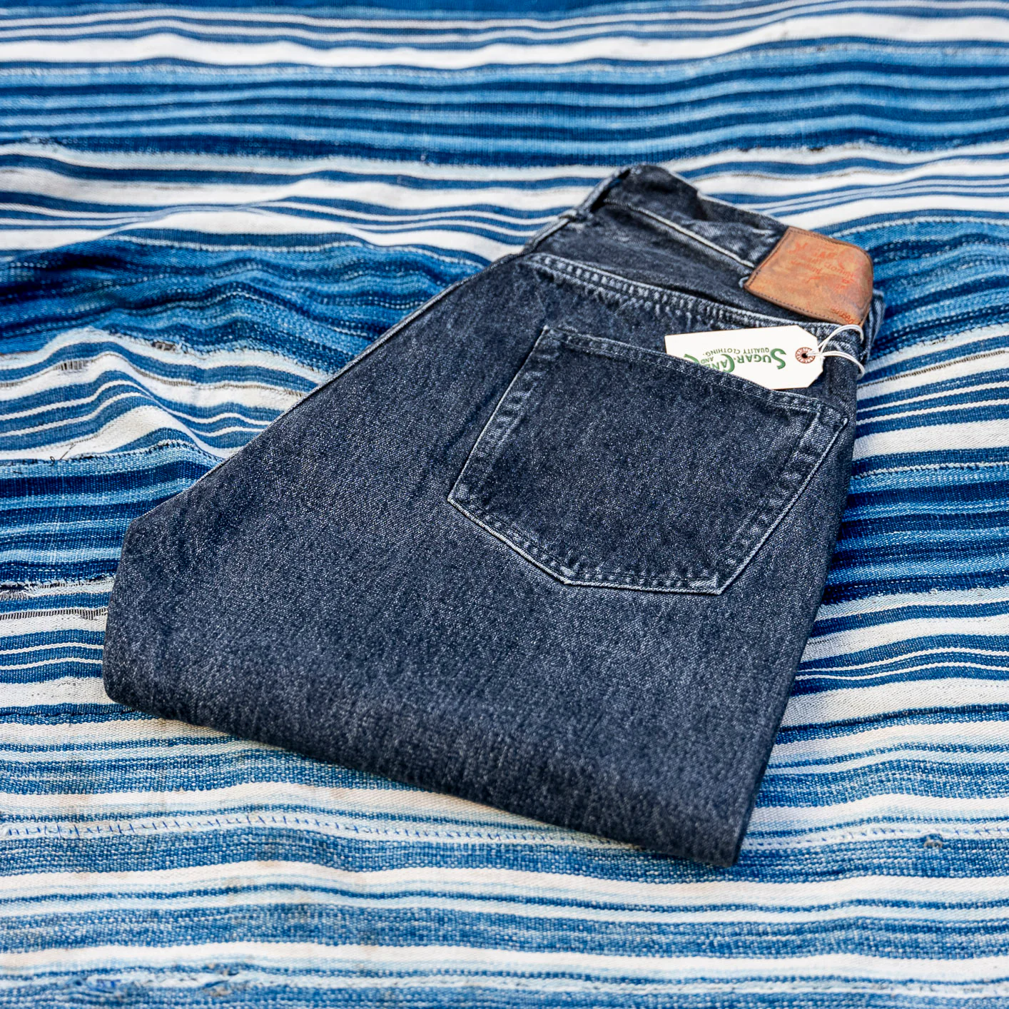 Sugar Cane 14,25oz 1947 Black Selvedge Jeans - Regular Straight / Hard Wash - Image 2
