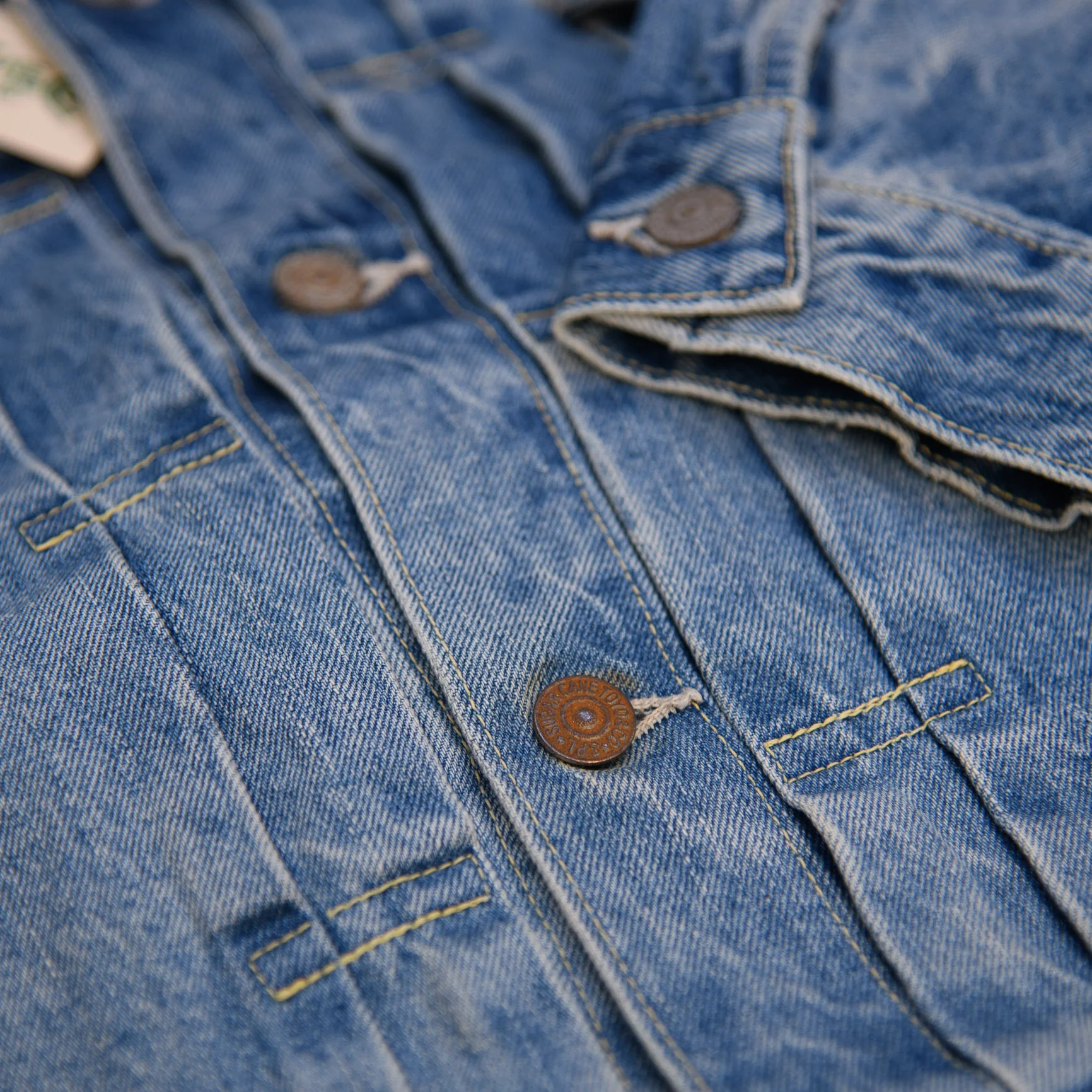 Sugar Cane 14,25oz 1953 Type II Denim Jacket – Aged Model - Image 4