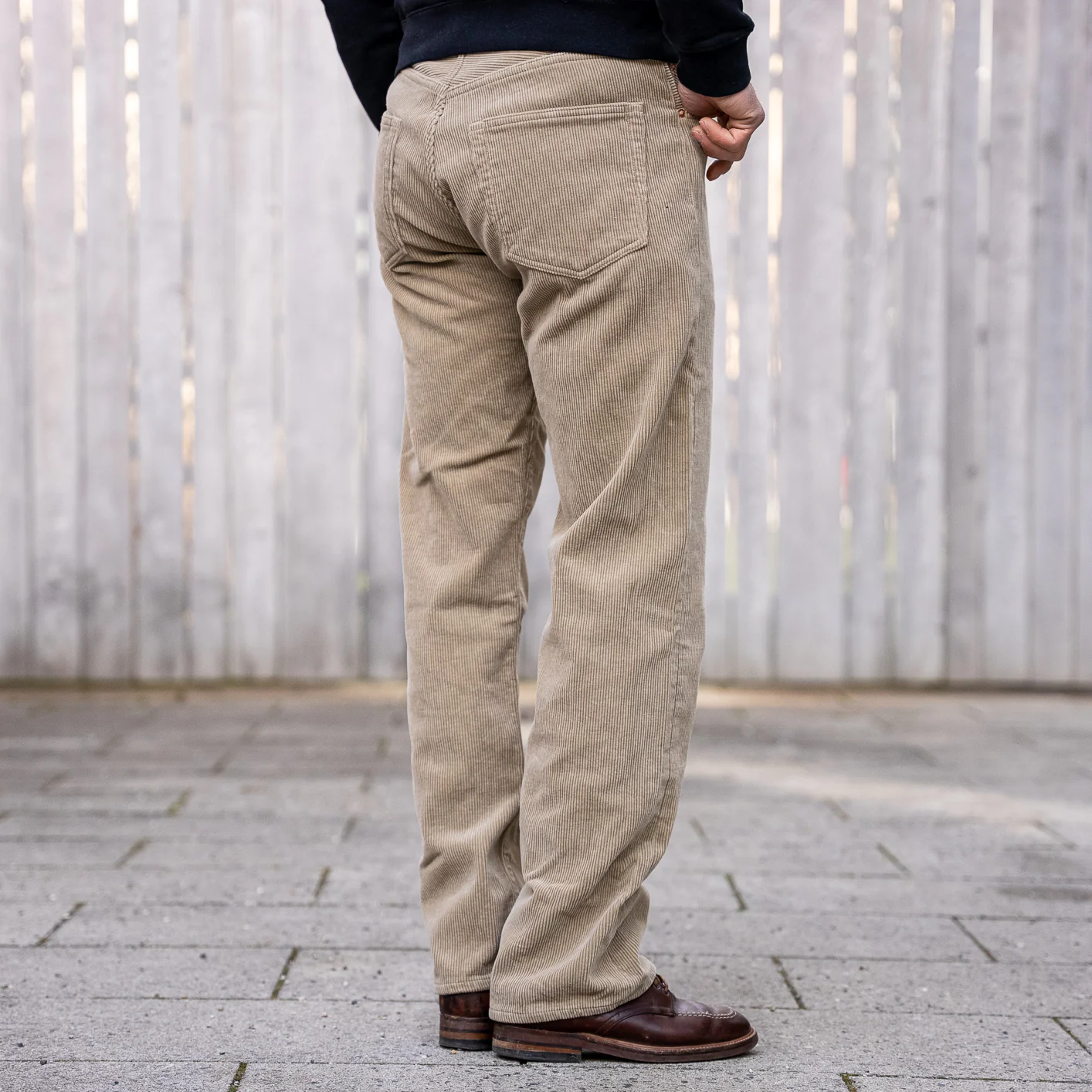 Sugar Cane 1947 9W Corduroy Pants – Beige / Classic Straight - Image 3