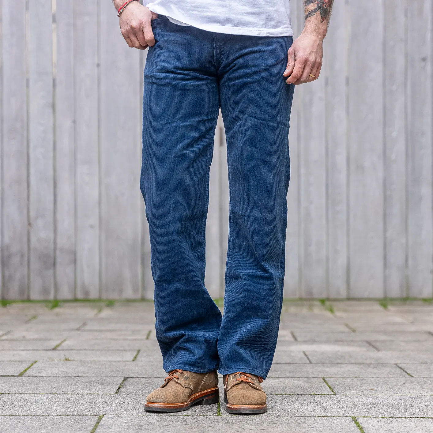Sugar Cane 1947 9W Corduroy Pants – Ink Blue / Classic Straight