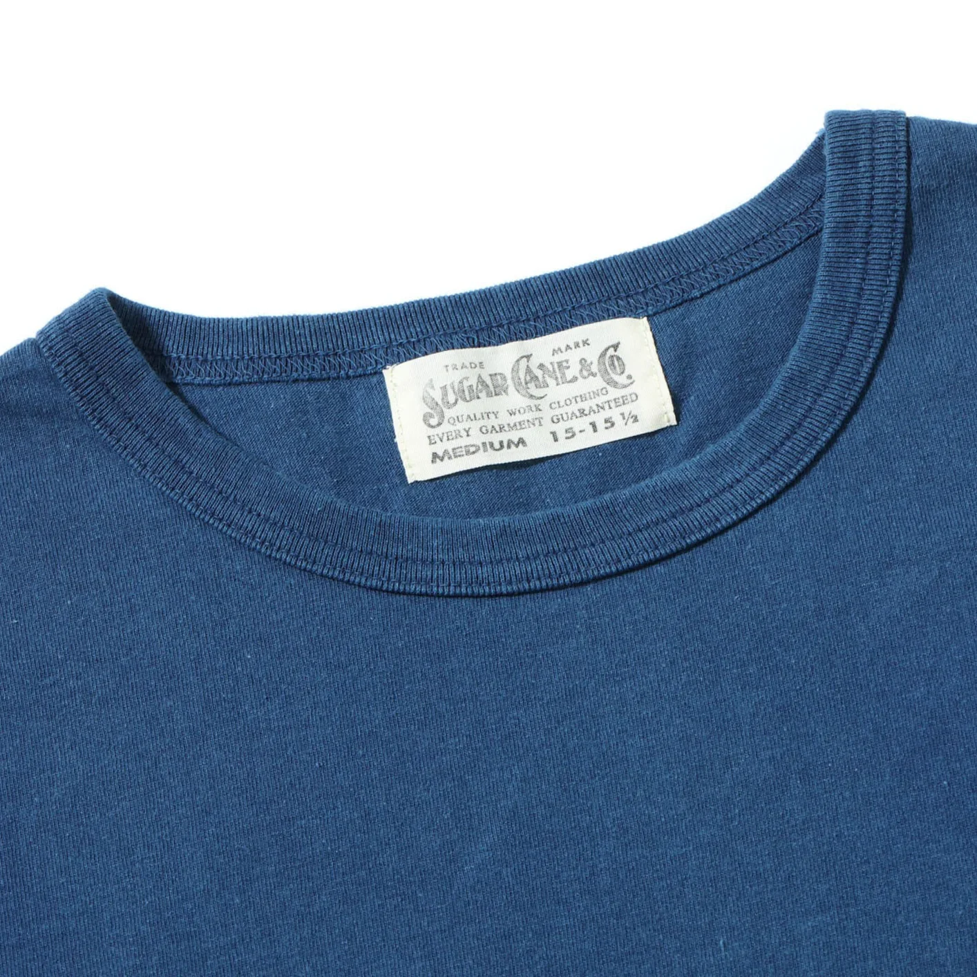 Sugar Cane ‘Fiction Romance’ Loopwheeled Pocket T-Shirt - Indigo Dyed - Image 5