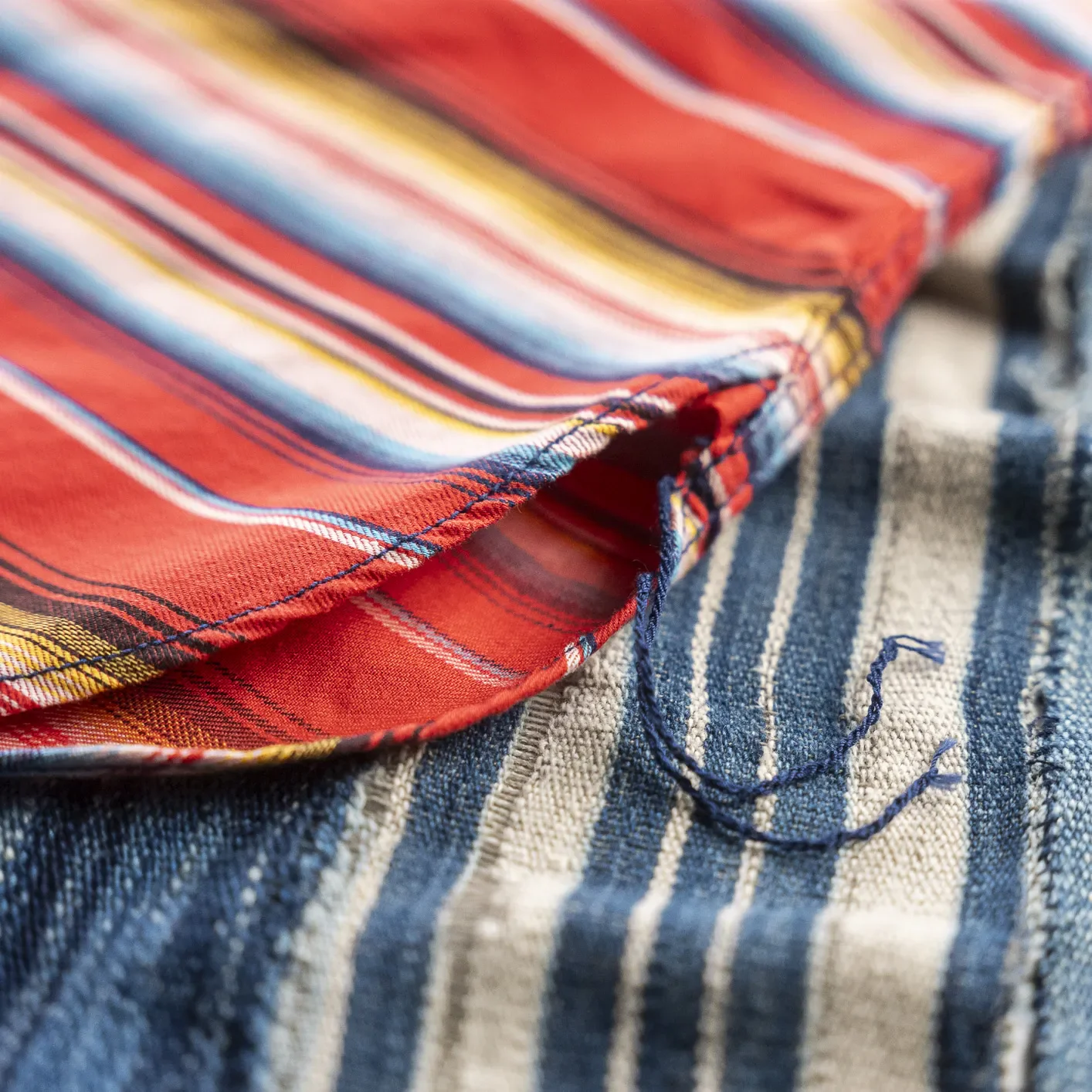 Sugar Cane Native American Serape Border Work Shirt - Red - Image 4