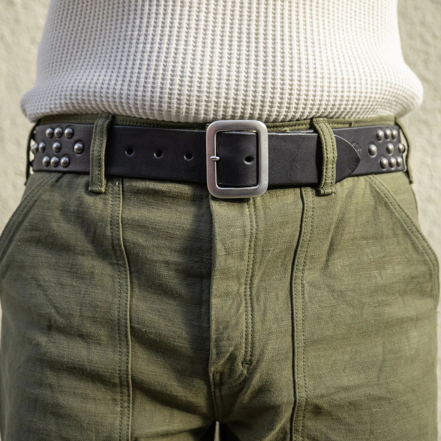 Sugar Cane Studded Belt - Black - Image 3
