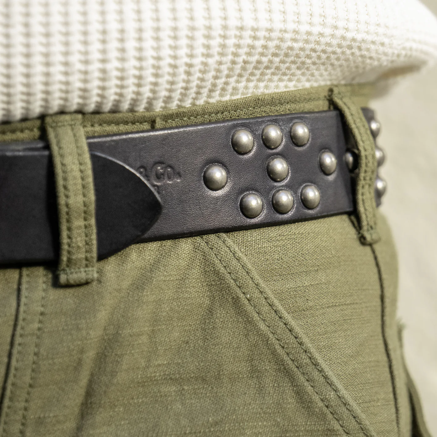 Sugar Cane Studded Belt - Black - Image 5