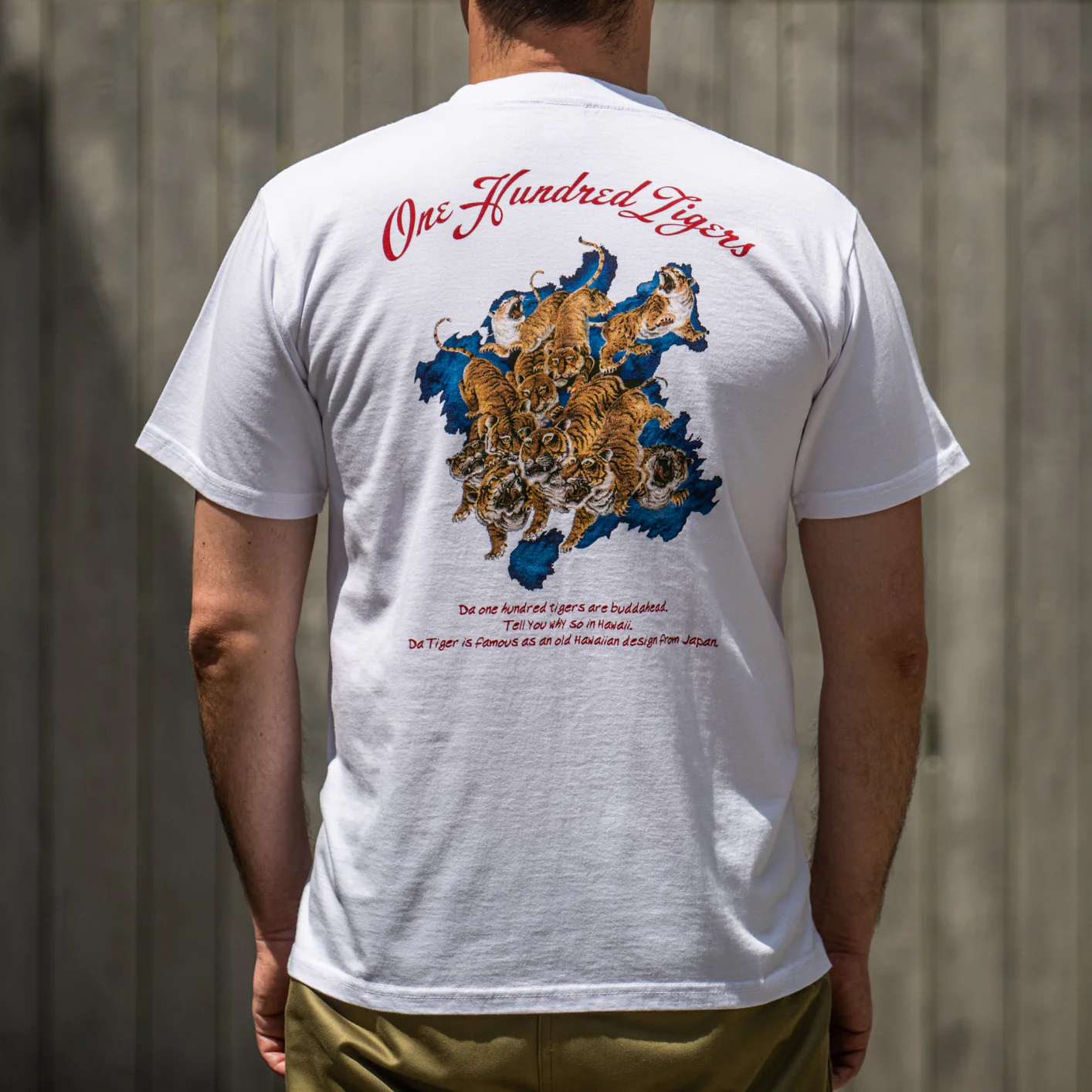 Sun Surf ‘One Hundred Tigers’ Loopwheeled T-Shirt – White - Image 3