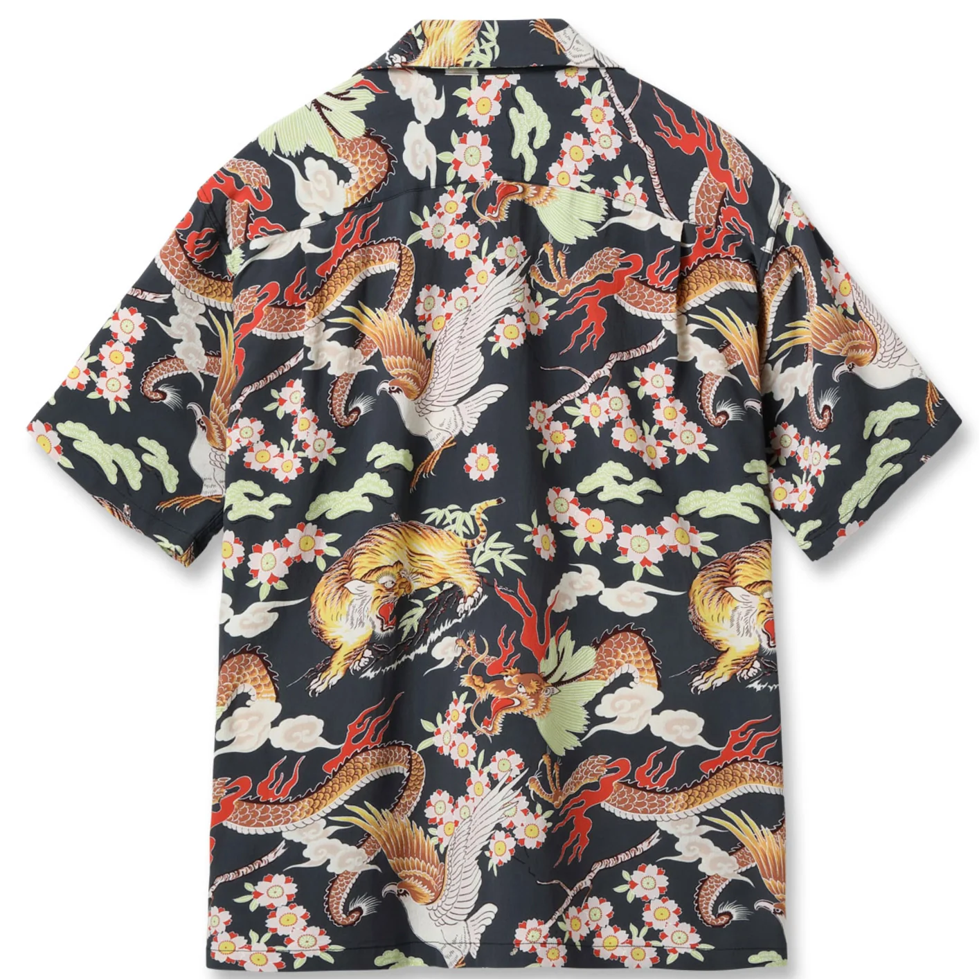 Sun Surf ‘The Triangular Fight’ Hawaiian Shirt - Black - Image 3