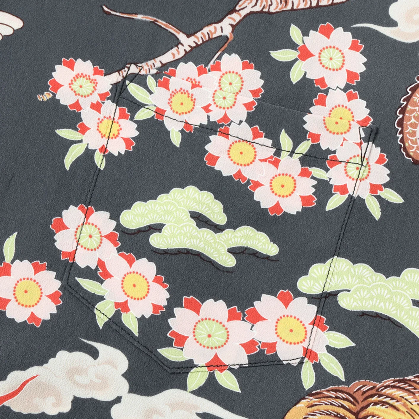 Sun Surf ‘The Triangular Fight’ Hawaiian Shirt - Black - Image 4