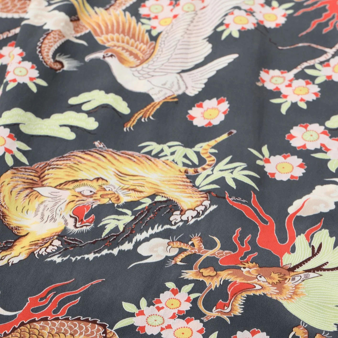 Sun Surf ‘The Triangular Fight’ Hawaiian Shirt - Black - Image 7