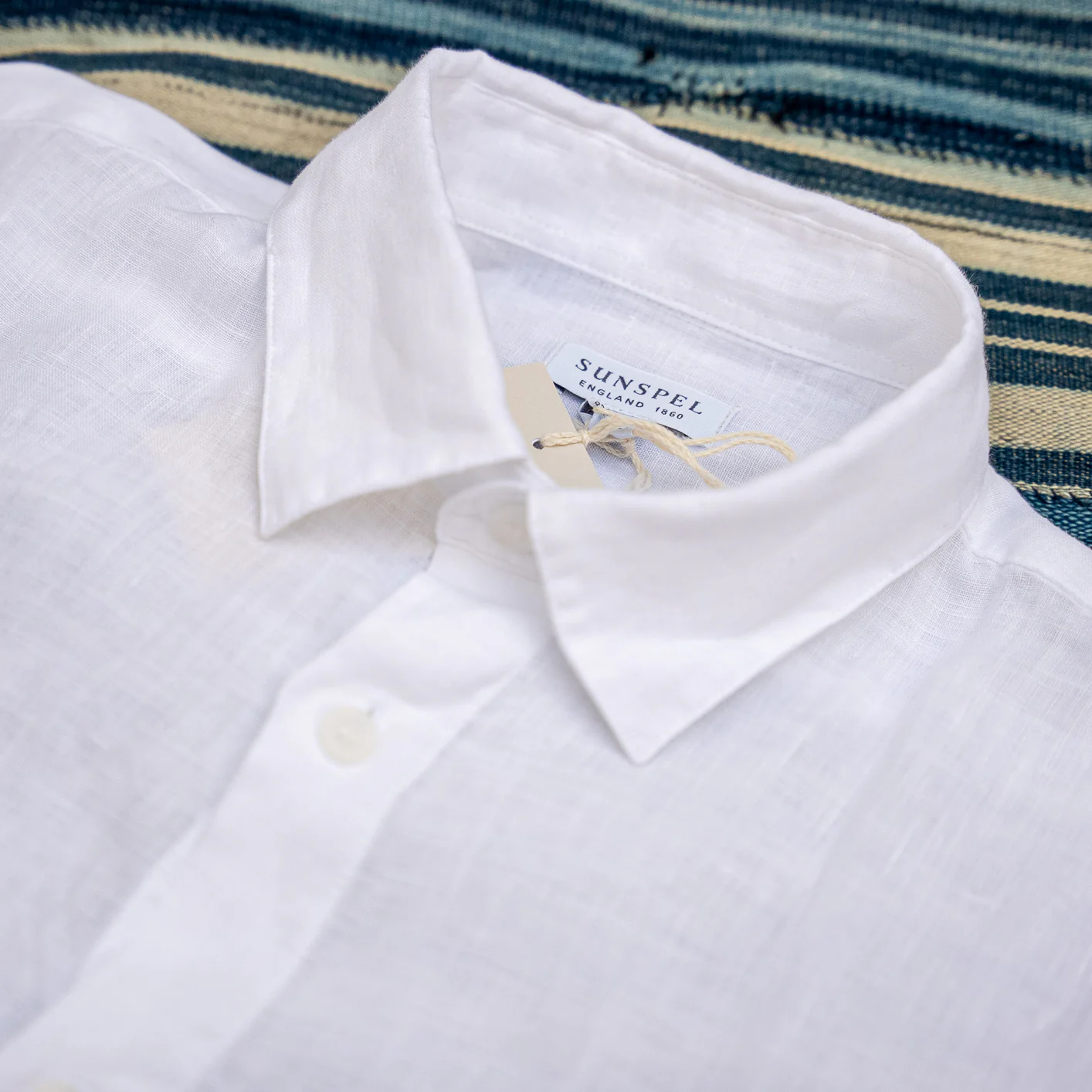 Sunspel Linen Shirt – White - Image 2