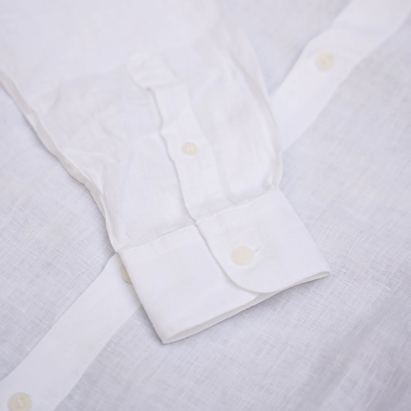 Sunspel Linen Shirt – White - Image 3