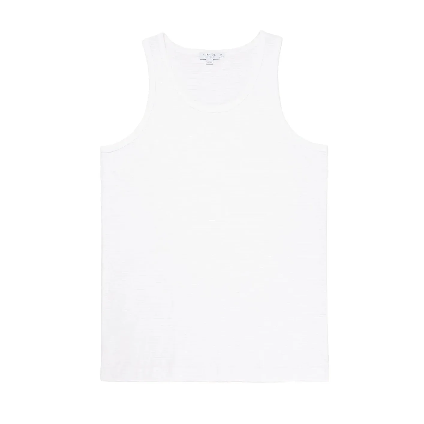 Sunspel Q14 Cellular Cotton Underwear Vest – White - Image 5