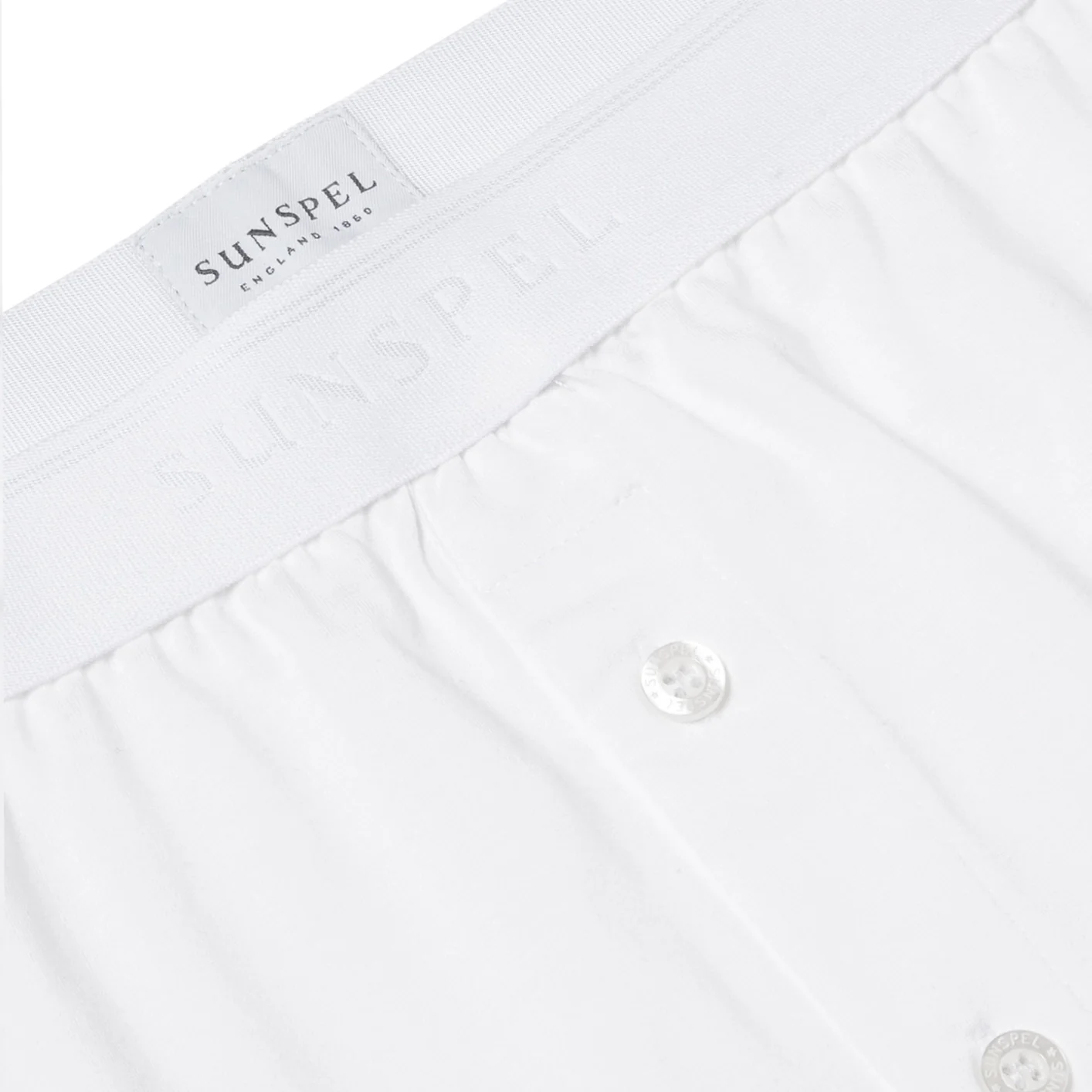Sunspel Superfine Two-Button Shorts - White - Image 3
