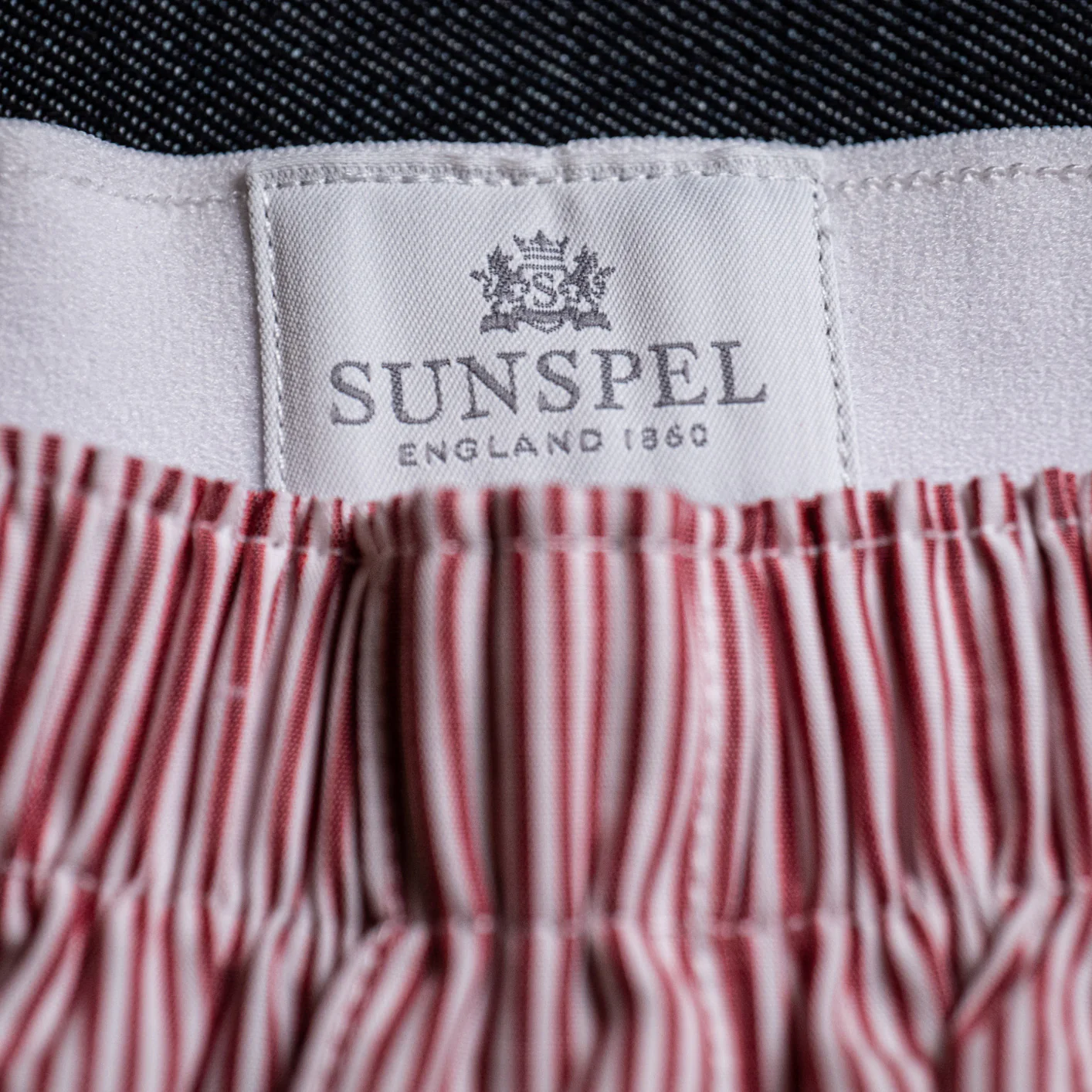 Sunspel Woven Boxer Short – Red Pinstripe - Image 5