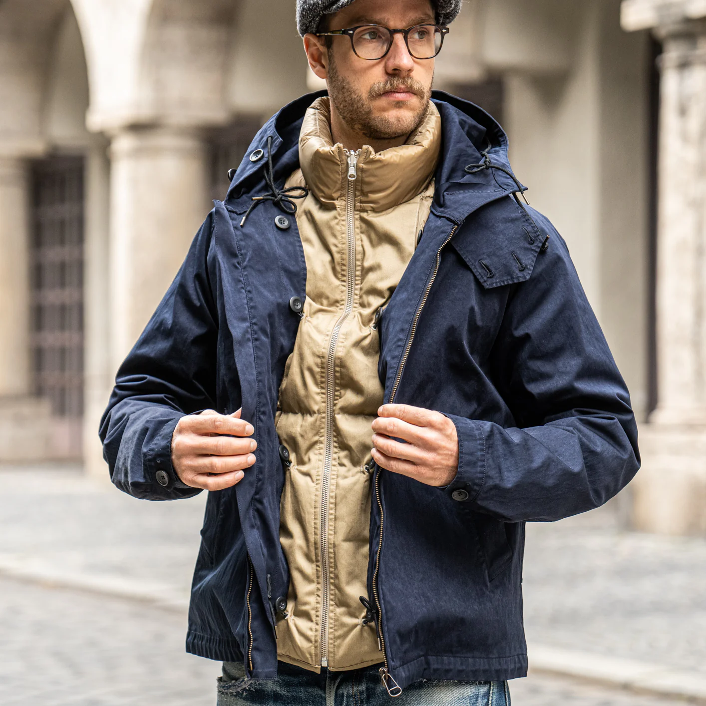 Ten C 13oz OJJ Anorak Jacket – Dark Navy - Image 10