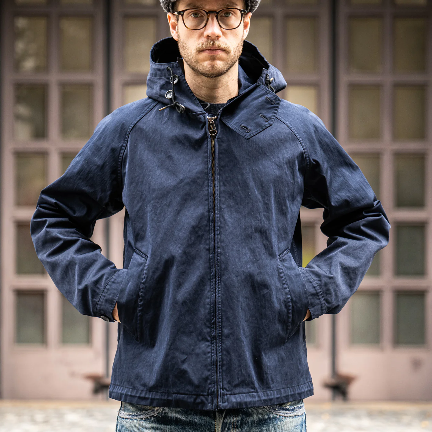 Ten C 13oz OJJ Anorak Jacket – Dark Navy - Image 4