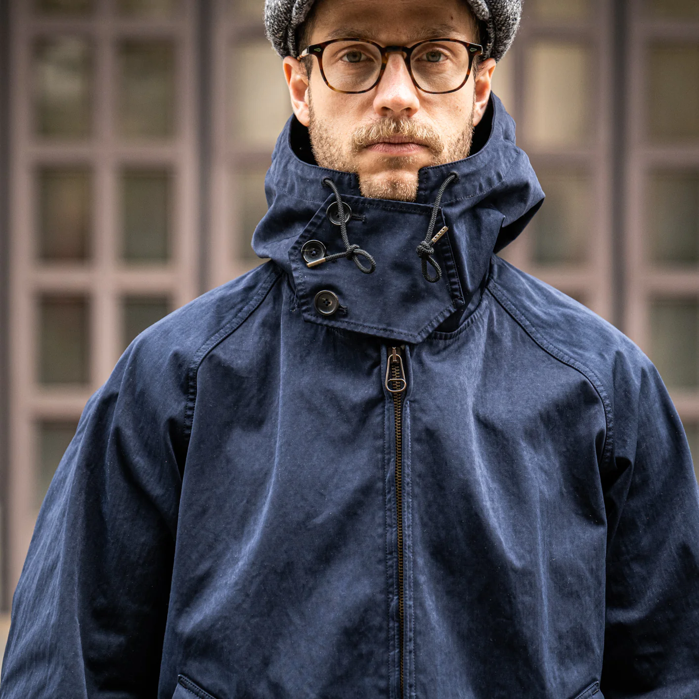 Ten C 13oz OJJ Anorak Jacket – Dark Navy - Image 5