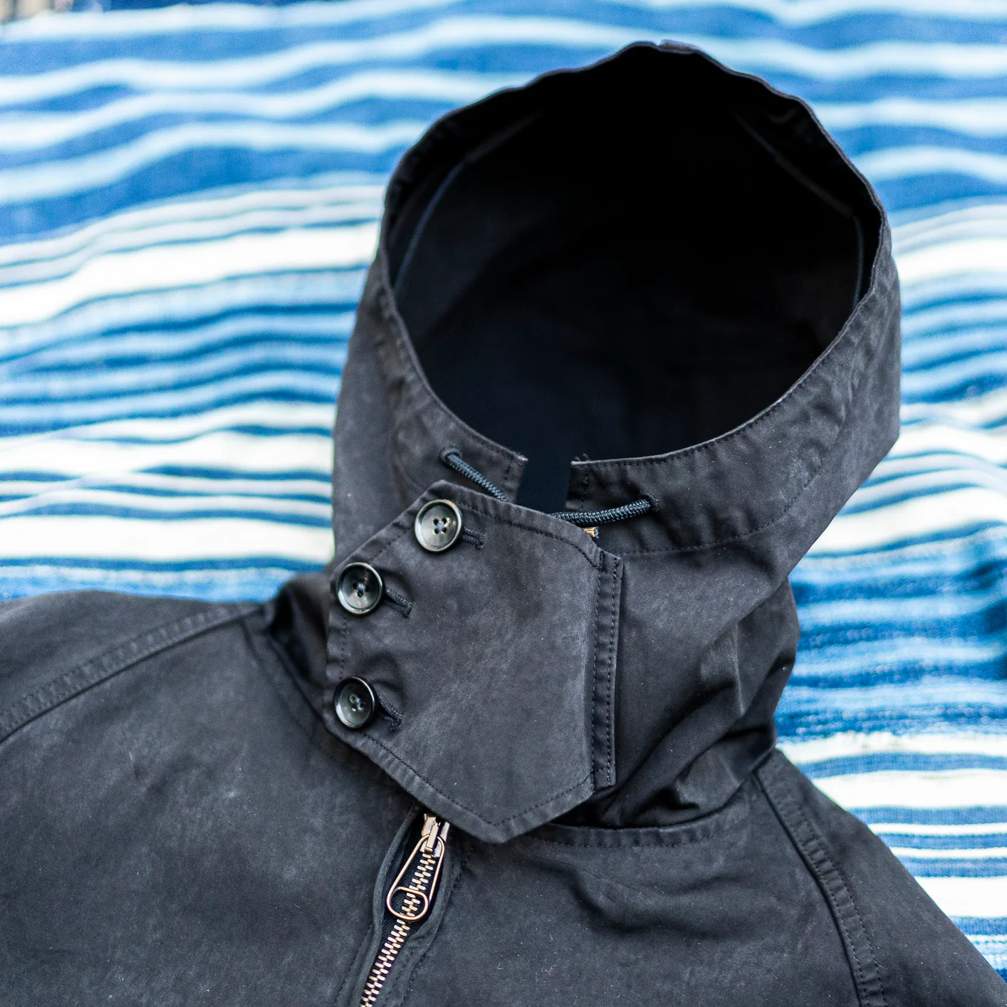 Ten C 13oz OJJ Anorak Jacket – Black - Image 3
