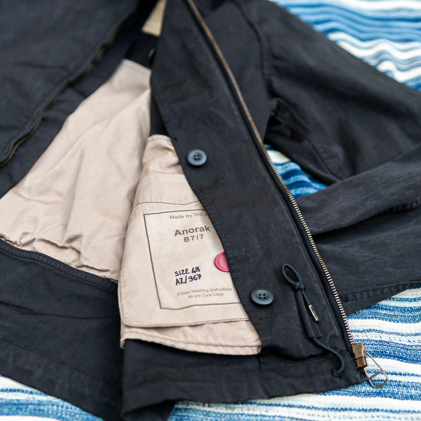 Ten C 13oz OJJ Anorak Jacket – Black - Image 5