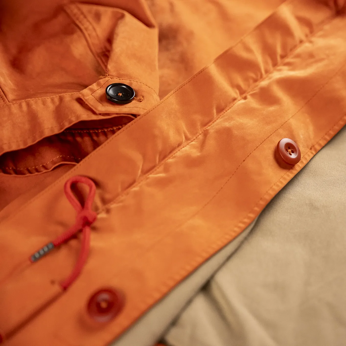 Ten C 13oz OJJ Anorak Jacket – Orange - Image 6