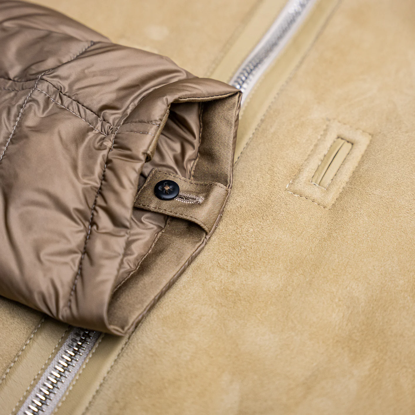 Ten C Shearling Liner - Khaki - Image 7