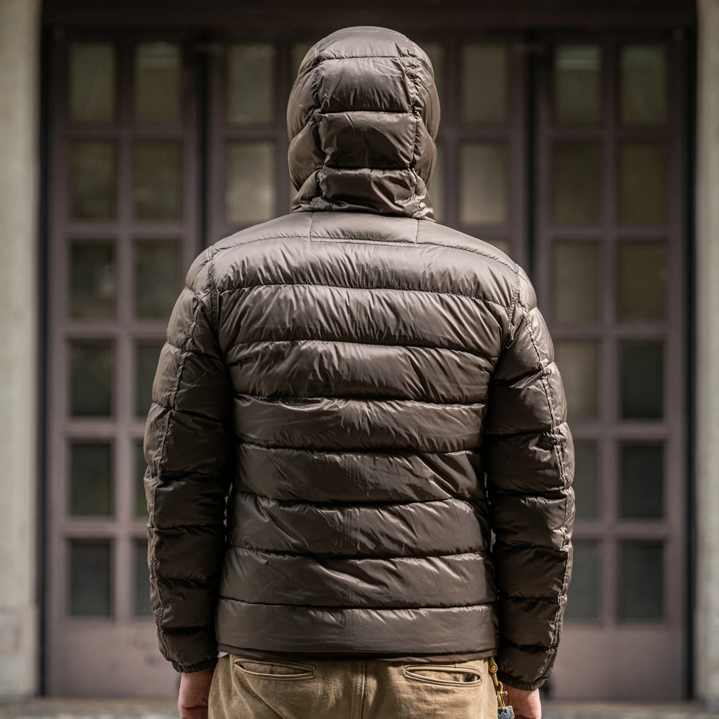 Ten C Hooded Down Liner - Brown/Olive - Image 5