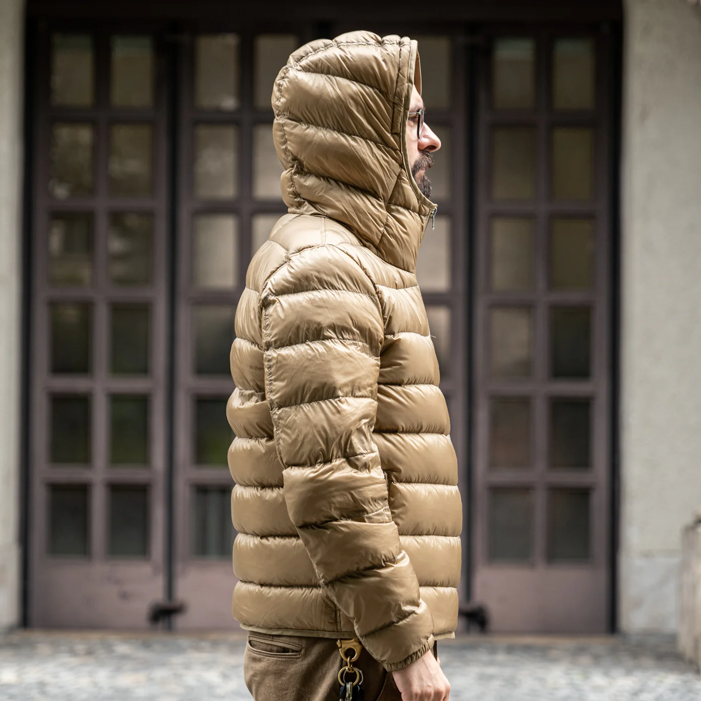Ten C Hooded Down Liner - Light Khaki - Image 4