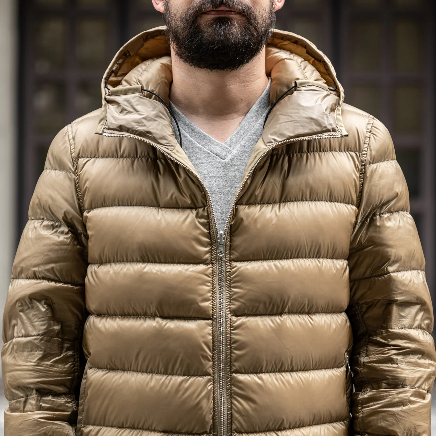 Ten C Hooded Down Liner - Light Khaki - Image 8