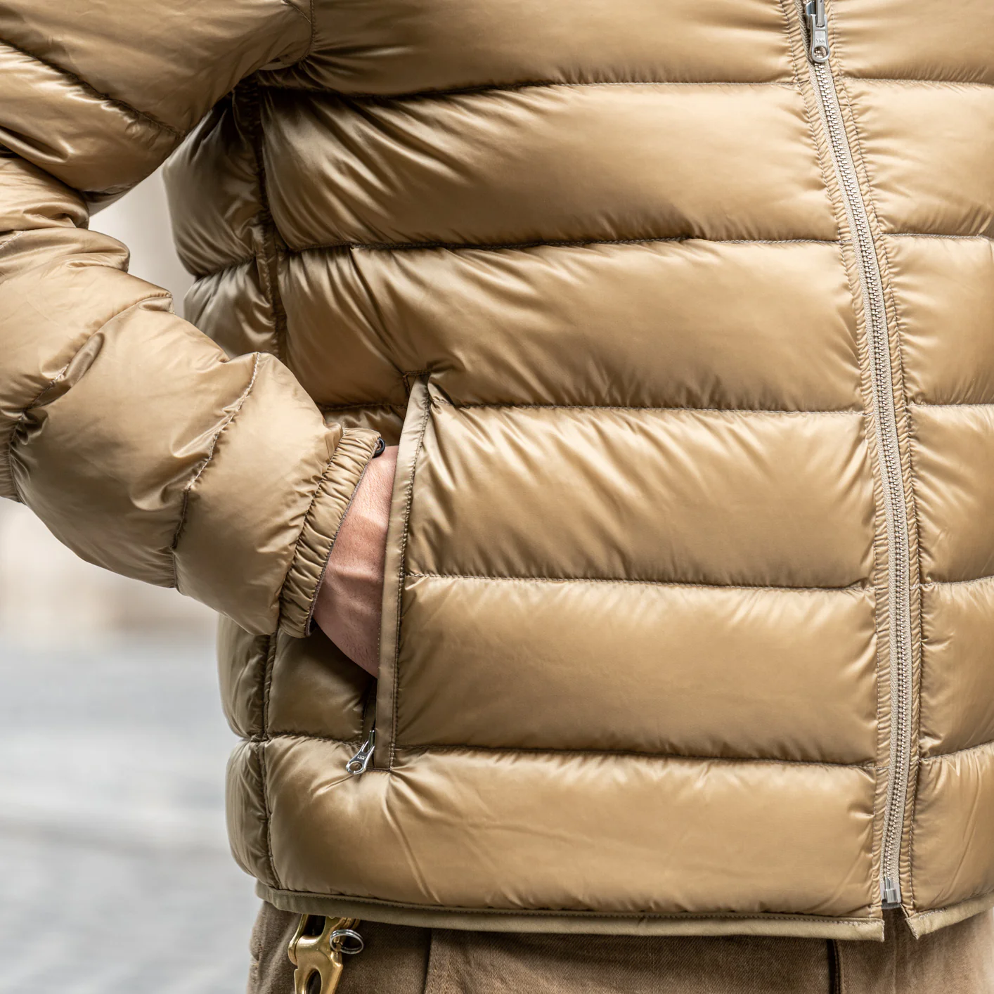 Ten C Hooded Down Liner - Light Khaki - Image 9