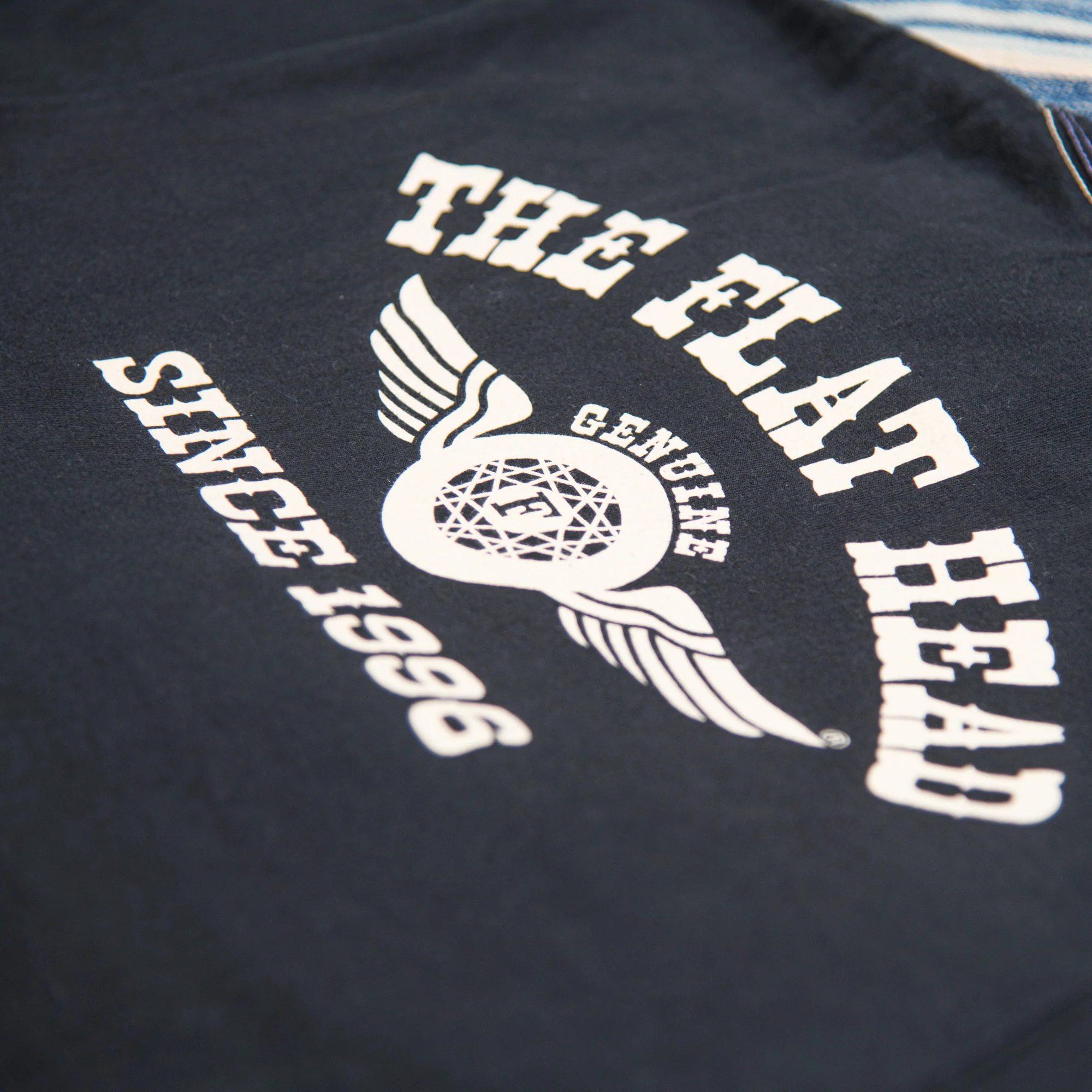 The Flat Head ‘Flying Wheel’ 9,7oz Loopwheeled Longsleeve – Black - Image 4