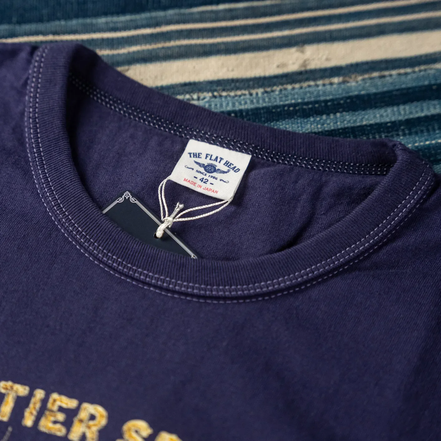 The Flat Head ‘Frontier Spirits’ 9.7oz Loopwheeled T-Shirt – Purple - Image 3