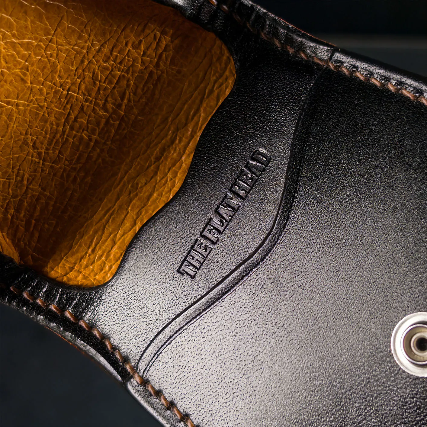 The Flat Head ‘Shinki Hikaku’ Cordovan Coin Case – Brown - Image 3