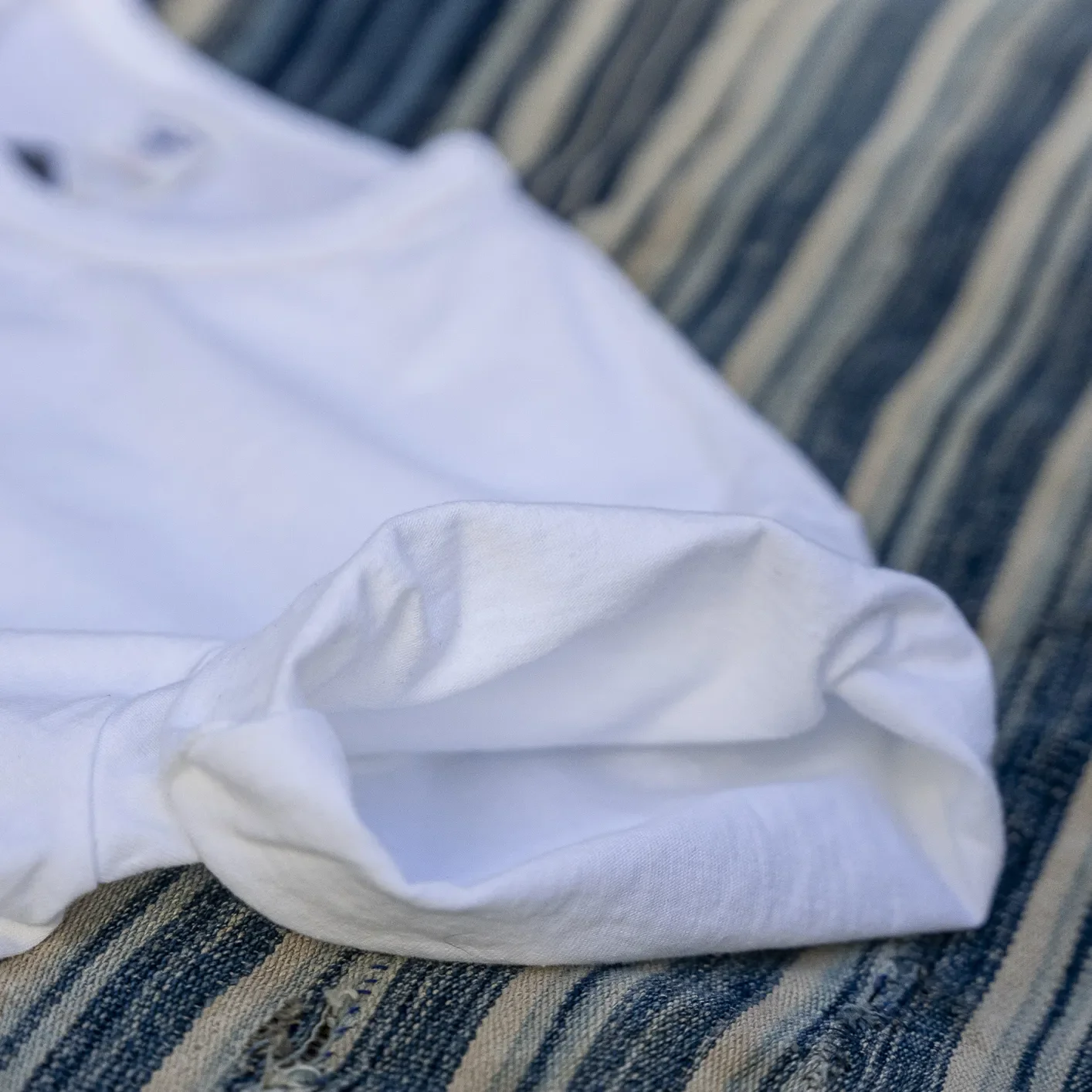 The Flat Head THC 9.7oz Heavyweight Loopwheeled T-Shirt – White - Image 4