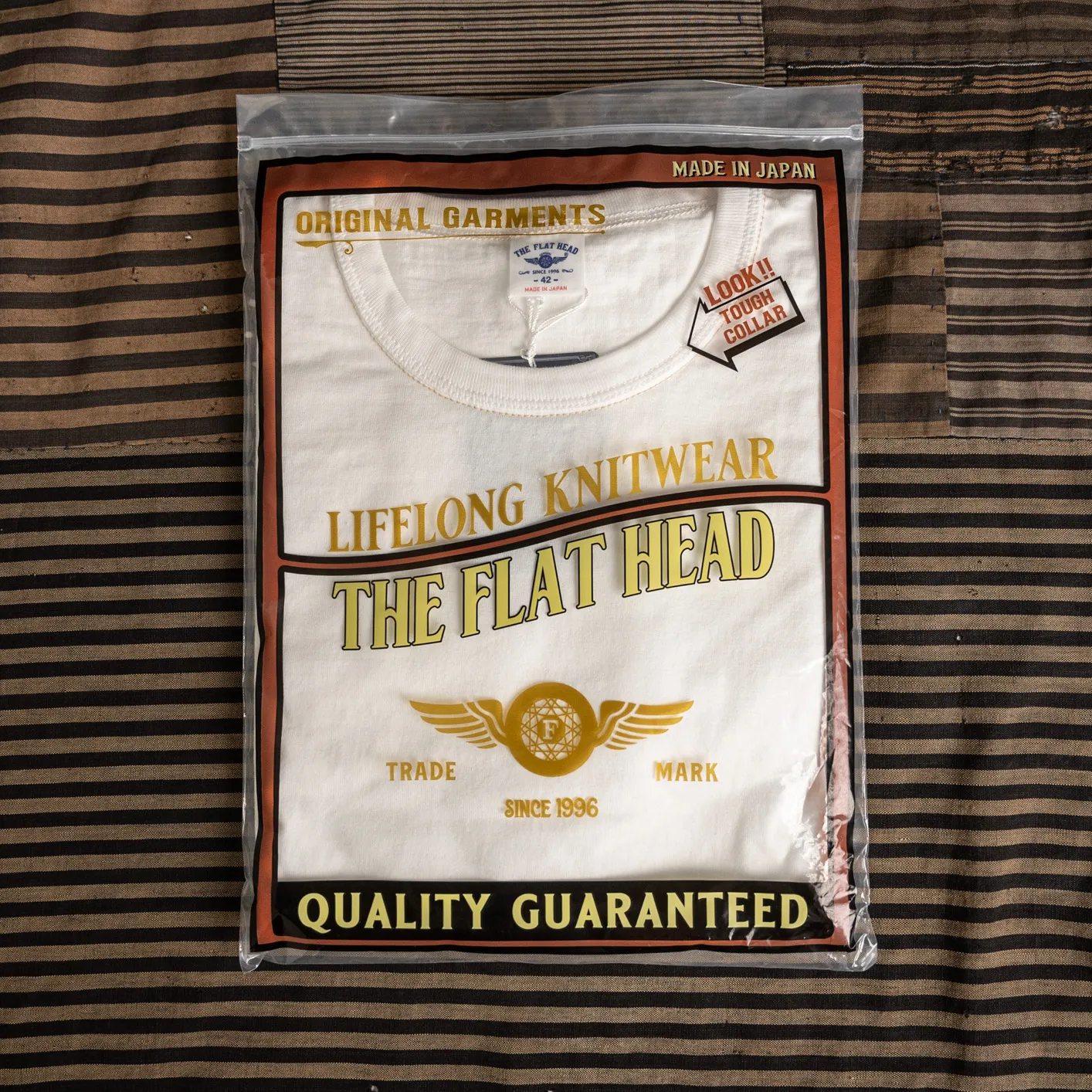 The Flat Head THCL 9.7oz Heavyweight Loopwheeled Longsleeve – White - Image 4