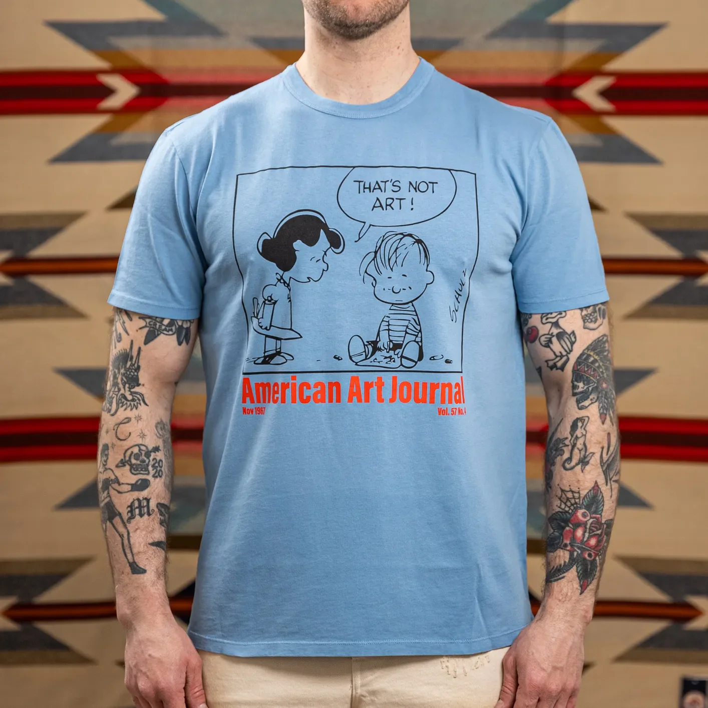 TSPTR x Peanuts ‘Art Journal‘ T-Shirt – Sky Blue