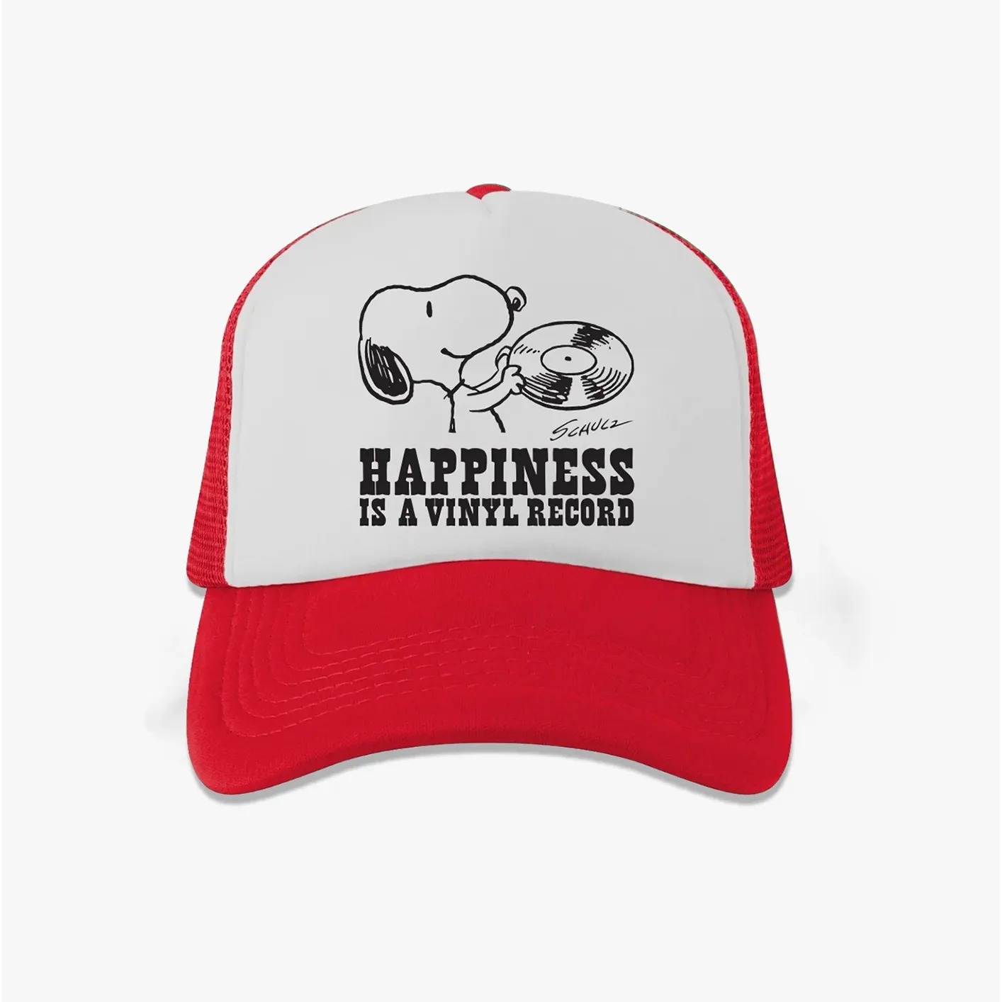 TSPTR x Peanuts ‘Vinyl Records‘ Trucker Cap – Red / White