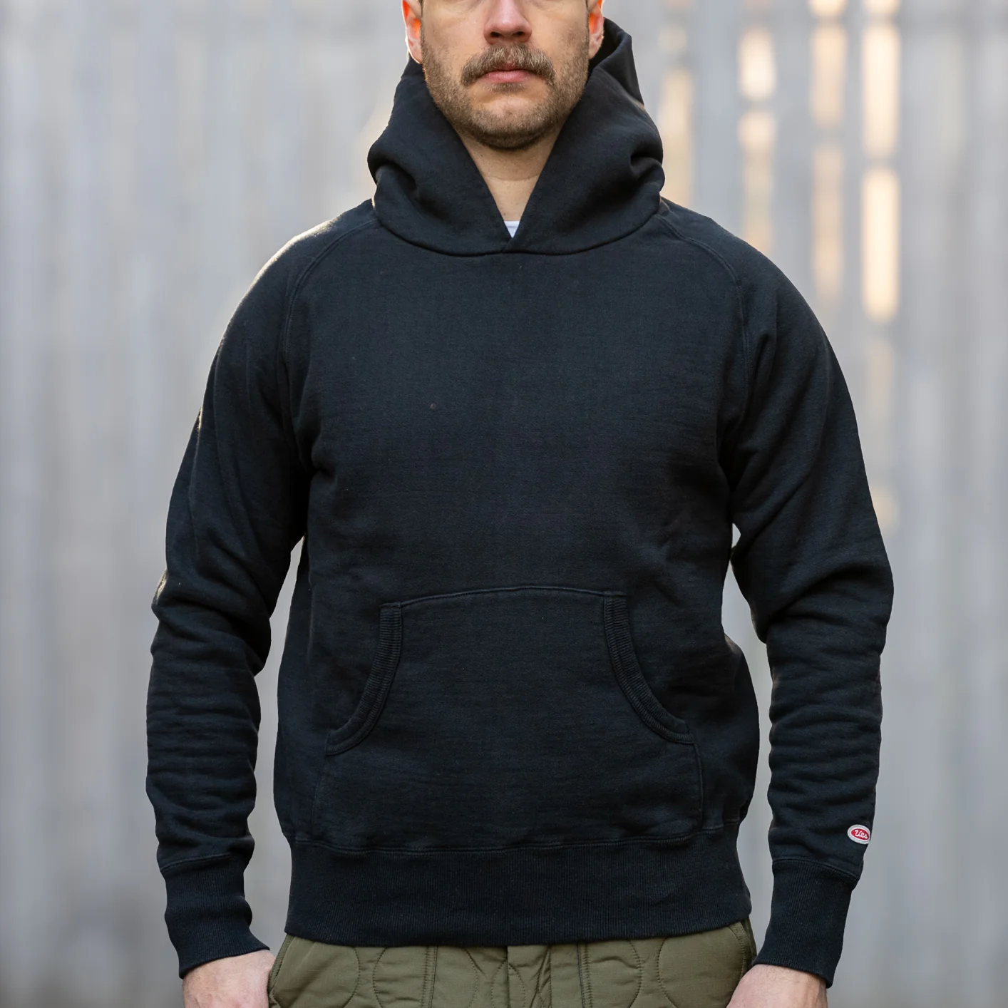 UES 13.5oz Heavyweight Loopwheeled Hoodie – Black