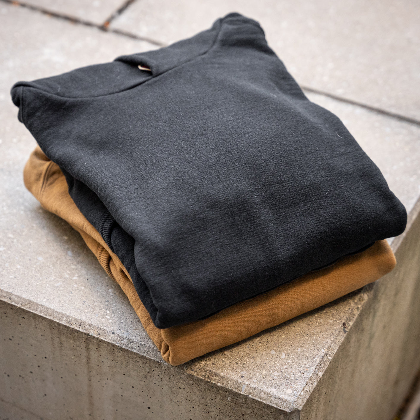 UES 13.5oz Heavyweight Loopwheeled Hoodie – Black - Image 6