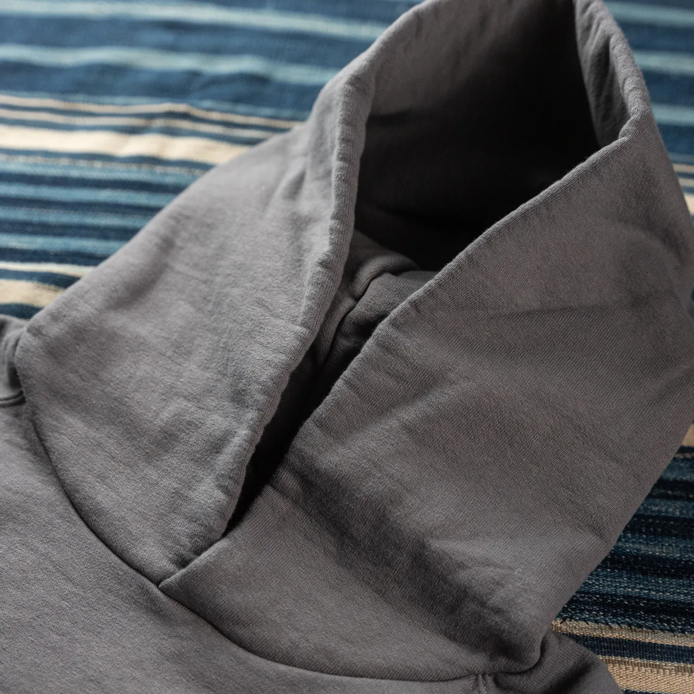 UES 13.5oz Heavyweight Loopwheeled Hoodie – Grey - Image 2
