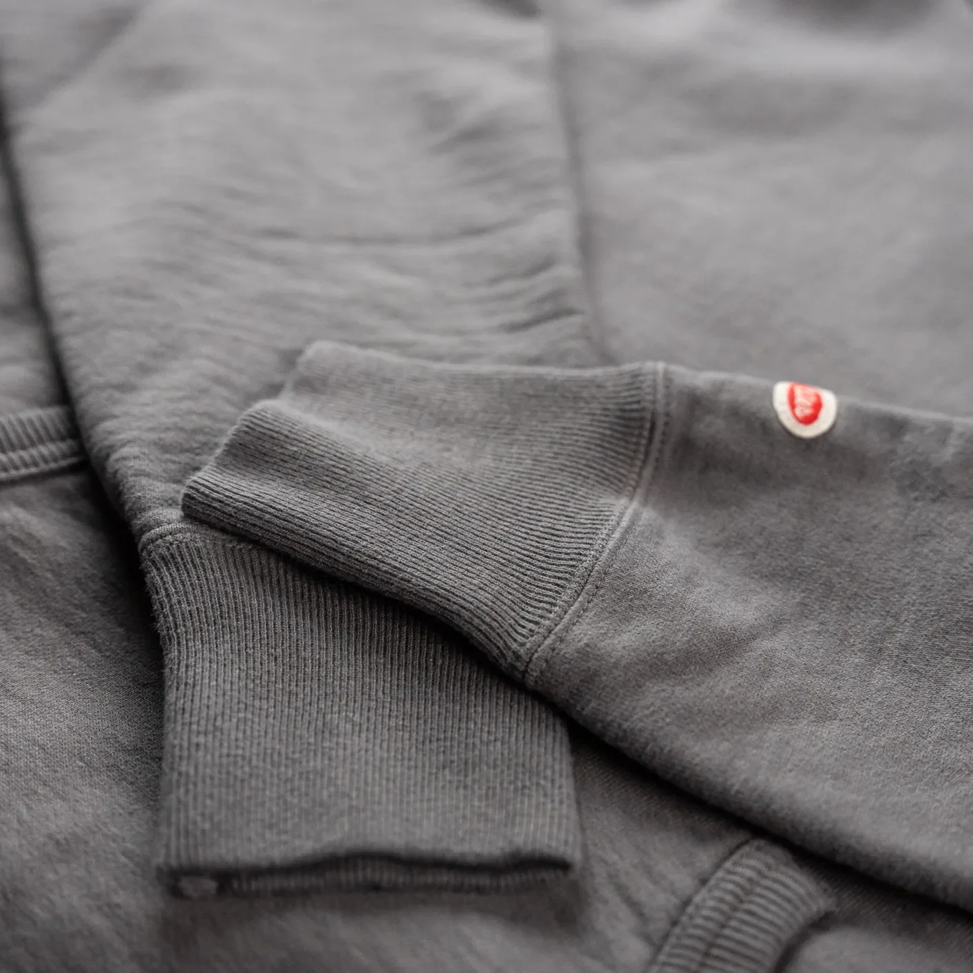 UES 13.5oz Heavyweight Loopwheeled Hoodie – Grey - Image 3