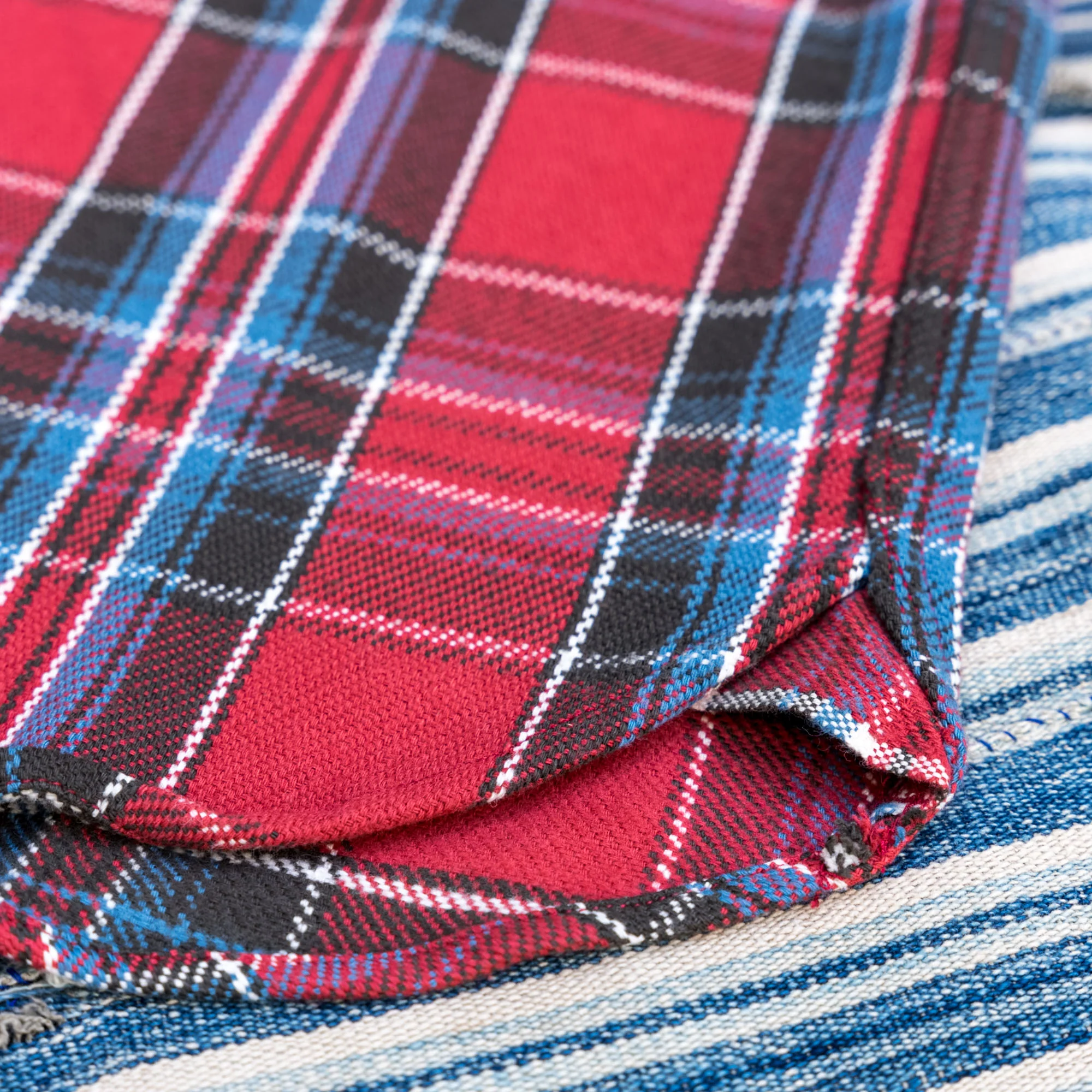 UES 14.5oz Heavy Selvedge Flannel Shirt – Red - Image 5