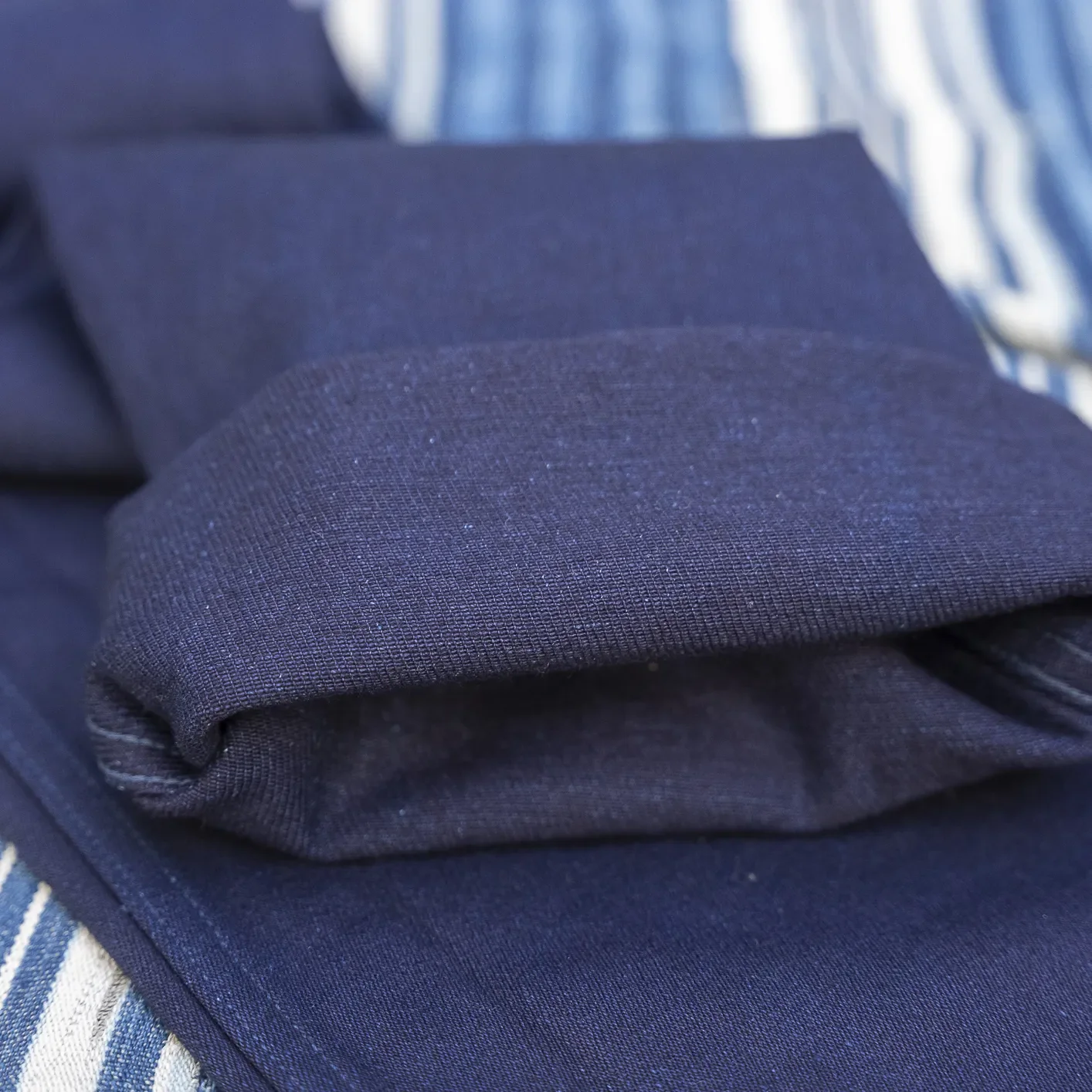 UES 15oz Tricotine Baker Pants - Double Indigo Dyed / Slim Straight - Image 4