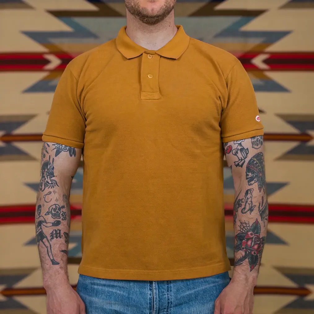 UES 67LW Rahben Stitch Loopwheeled Polo Shirt – Mustard