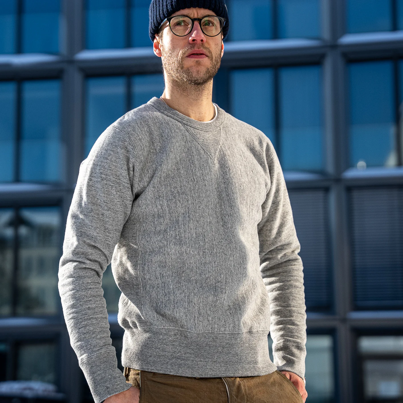 UES Puca Purcara Heavyweight Loopwheel Sweatshirt – Heather Gray - Image 6