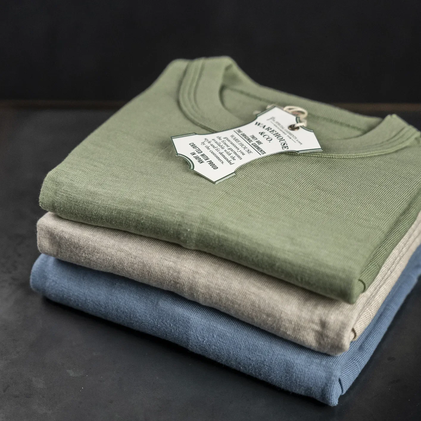 Warehouse Co. Lot 4601P Loopwheeled Slub Yarn Pocket T-Shirt - Oatmeal - Image 4