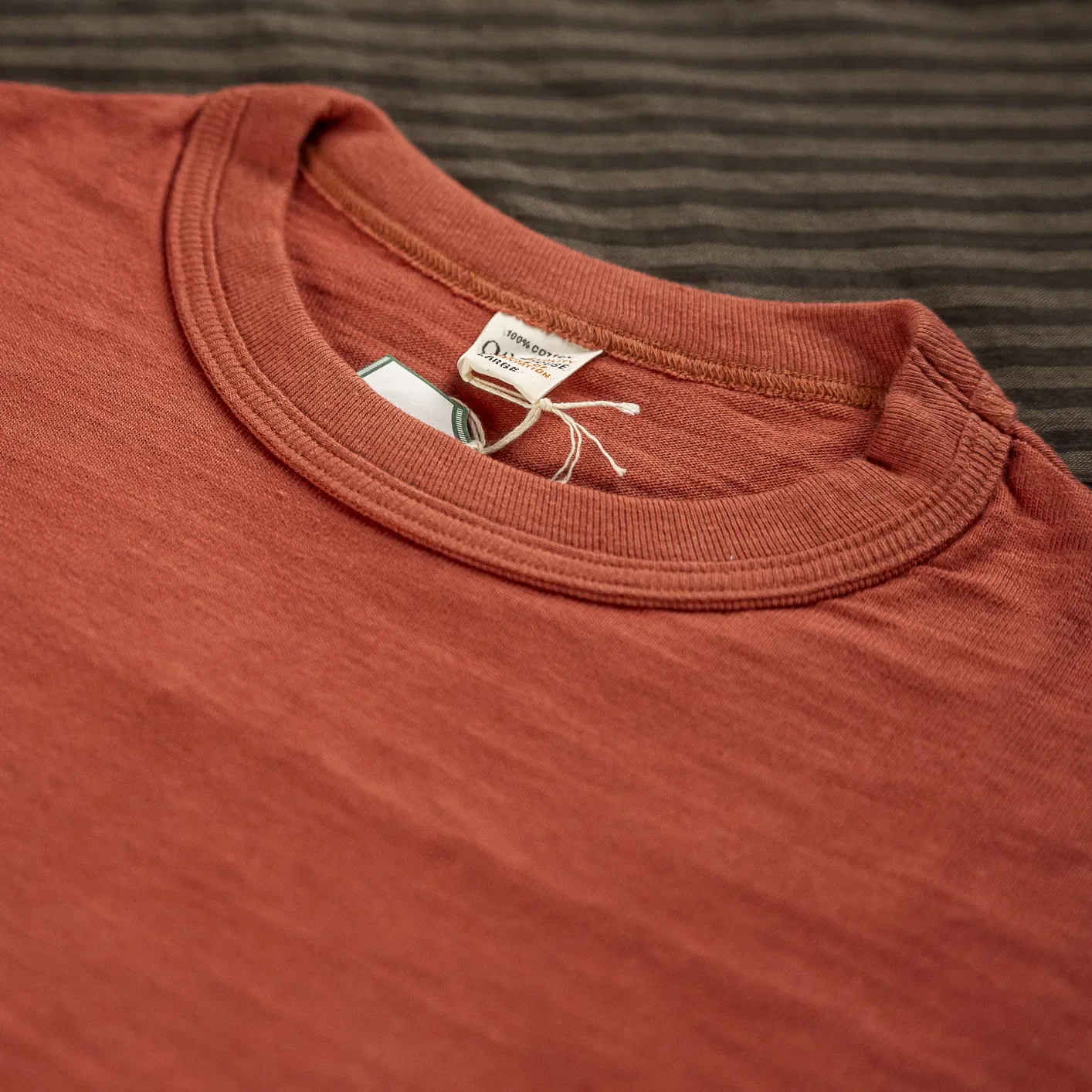 Warehouse Co. Lot 4601 Loopwheeled Slub Yarn T-Shirt - Salmon - Image 2