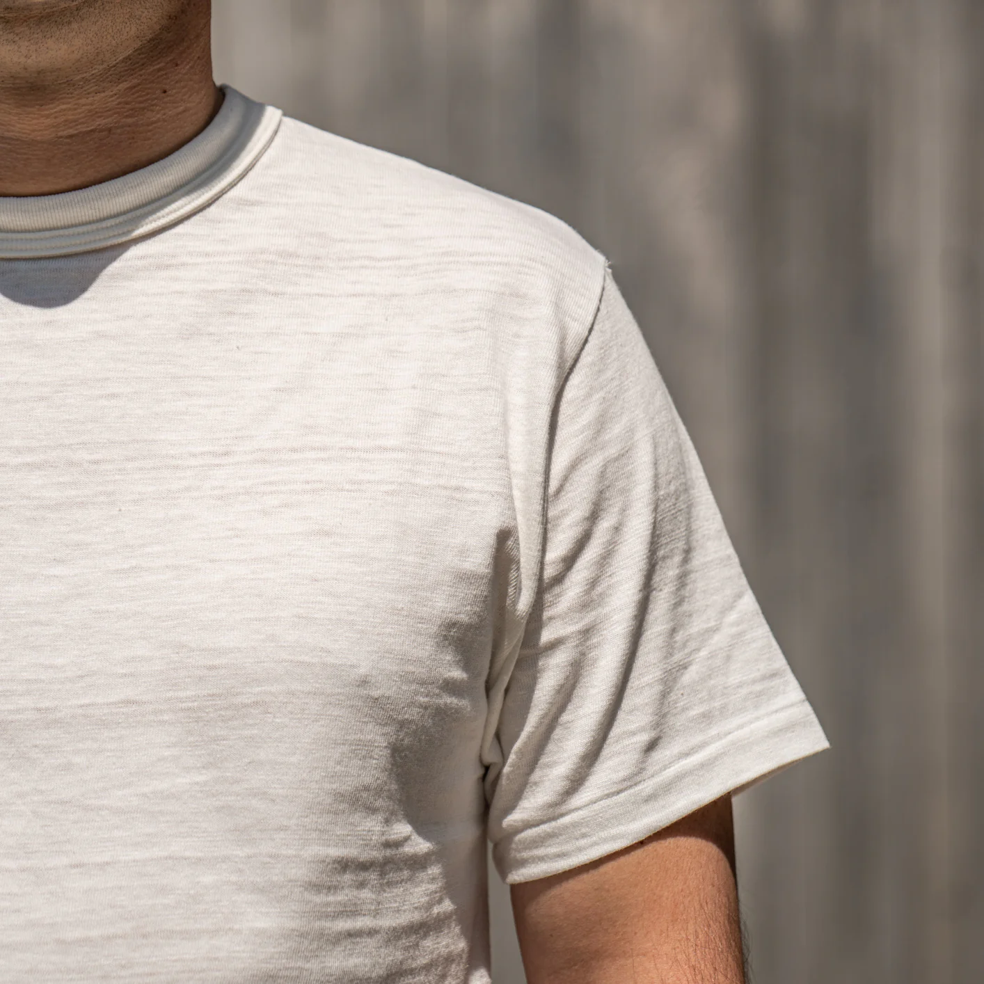 Warehouse Co. Lot 4601 Loopwheeled Slub Yarn T-Shirt - Off-White - Image 3